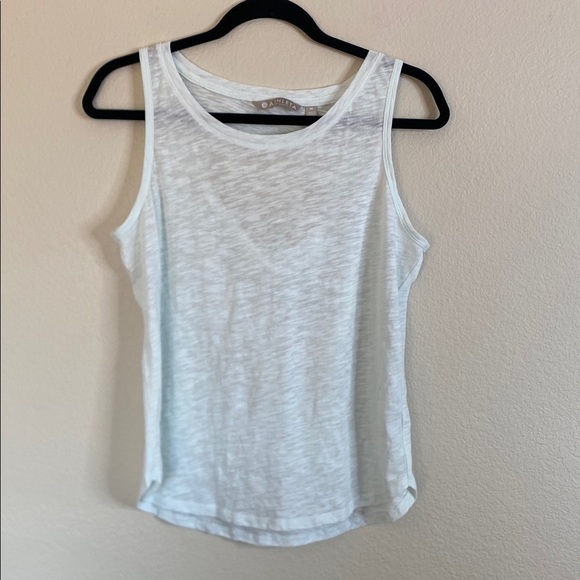Athleta sheer open back tank Sz medium light blue EUC - Picture 1 of 4